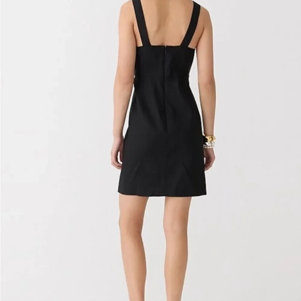J. Crew Squareneck A-line Dress in Stretch Linen Blend NWT SZ 4